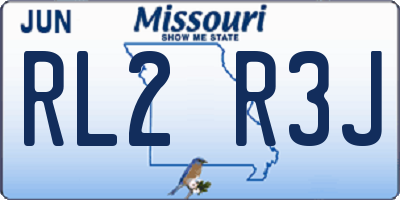 MO license plate RL2R3J