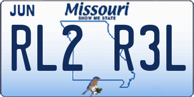 MO license plate RL2R3L