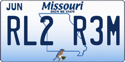 MO license plate RL2R3M