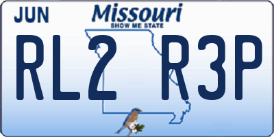 MO license plate RL2R3P
