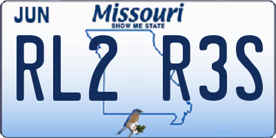 MO license plate RL2R3S