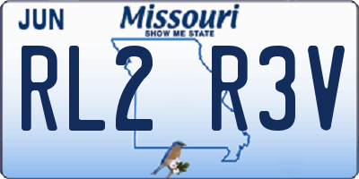 MO license plate RL2R3V