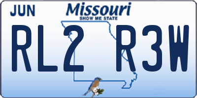 MO license plate RL2R3W