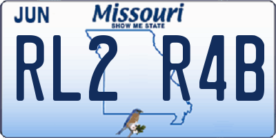 MO license plate RL2R4B