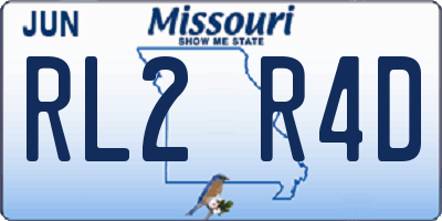 MO license plate RL2R4D