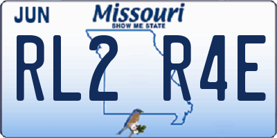 MO license plate RL2R4E