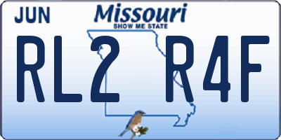 MO license plate RL2R4F