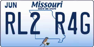 MO license plate RL2R4G