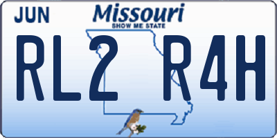MO license plate RL2R4H