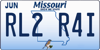 MO license plate RL2R4I