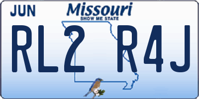 MO license plate RL2R4J
