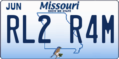 MO license plate RL2R4M