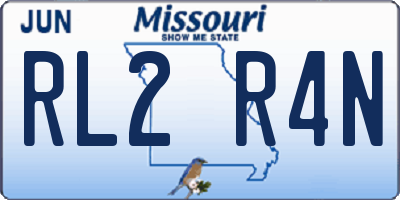 MO license plate RL2R4N