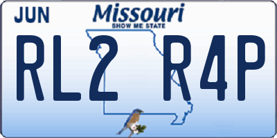 MO license plate RL2R4P