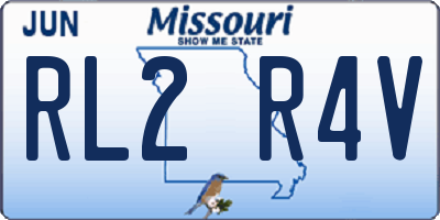 MO license plate RL2R4V