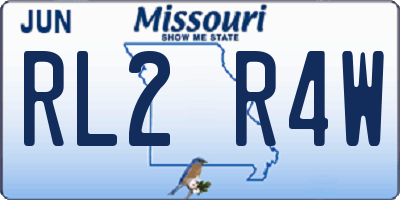MO license plate RL2R4W