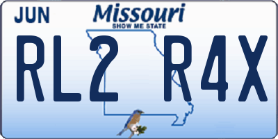 MO license plate RL2R4X