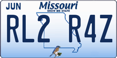 MO license plate RL2R4Z