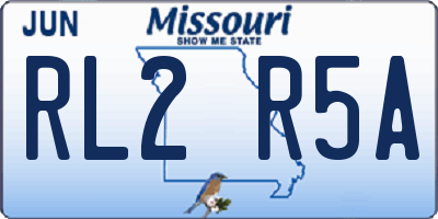 MO license plate RL2R5A
