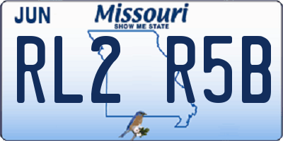 MO license plate RL2R5B