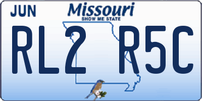 MO license plate RL2R5C