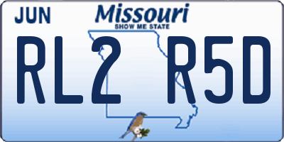 MO license plate RL2R5D