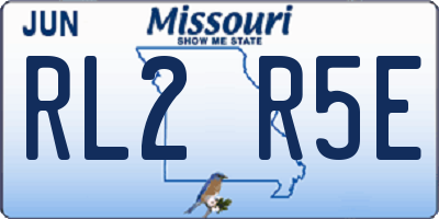 MO license plate RL2R5E