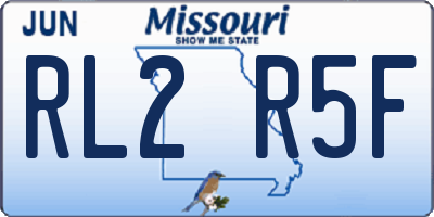 MO license plate RL2R5F