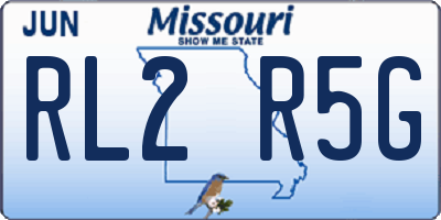 MO license plate RL2R5G