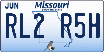 MO license plate RL2R5H
