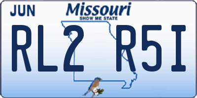 MO license plate RL2R5I