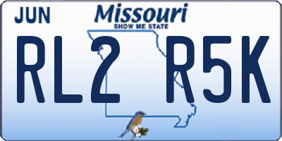 MO license plate RL2R5K