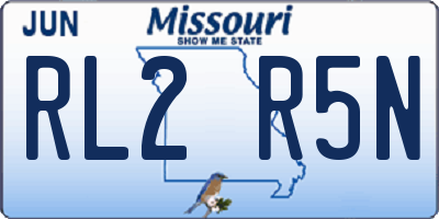 MO license plate RL2R5N