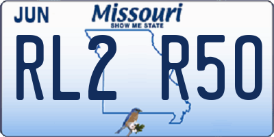 MO license plate RL2R5O