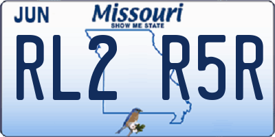 MO license plate RL2R5R