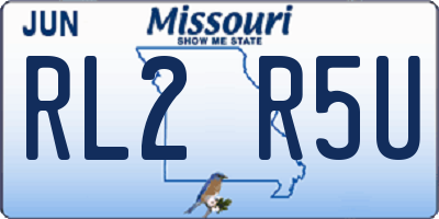 MO license plate RL2R5U