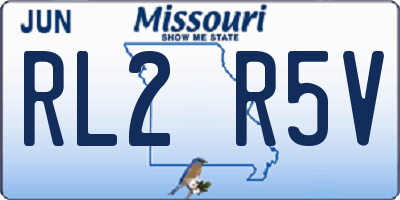 MO license plate RL2R5V