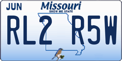 MO license plate RL2R5W