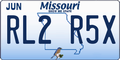 MO license plate RL2R5X