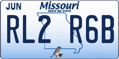 MO license plate RL2R6B