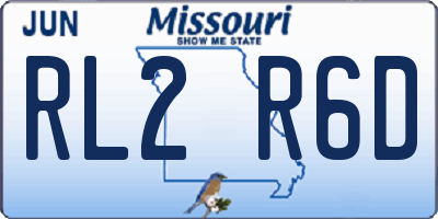 MO license plate RL2R6D