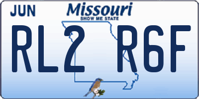 MO license plate RL2R6F