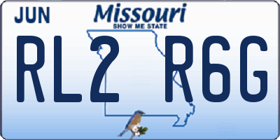 MO license plate RL2R6G