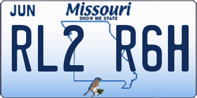 MO license plate RL2R6H