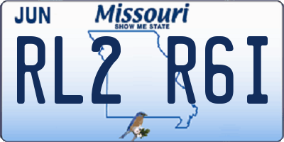 MO license plate RL2R6I