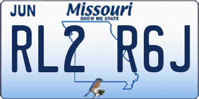 MO license plate RL2R6J