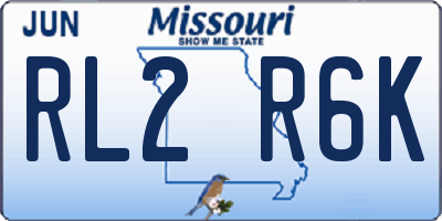MO license plate RL2R6K