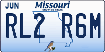 MO license plate RL2R6M