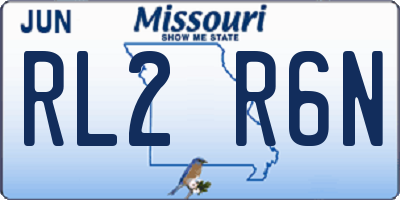 MO license plate RL2R6N