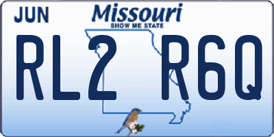 MO license plate RL2R6Q